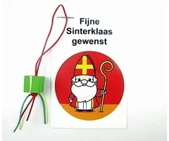 Sinterklaas kaartje met cadeautje