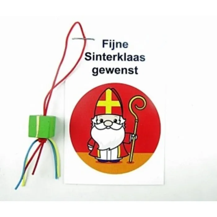 Sinterklaas kaartje met cadeautje