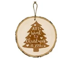 Kerst Boomschijf - All I want for Christmas is you