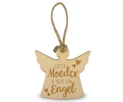 Houten engel - Liefste moeder je bent een engel
