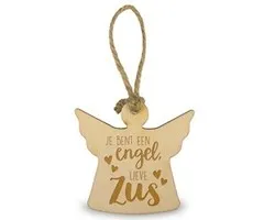 Houten engel - Je bent een engel lieve zus