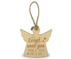 Houten engel - Een engel voor jouw omdat ik zoveel van je hou