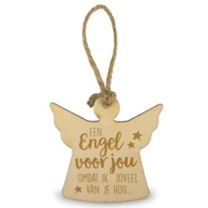 Houten engel - Een engel voor jouw omdat ik zoveel van je hou