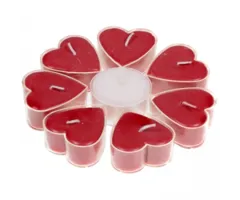 Fair Trade Hartvormige geurkaarsjes stearine roos