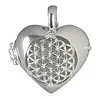 Hanger hart Medaillon levensbloem