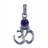 Zilver hanger Aum met Amethyst