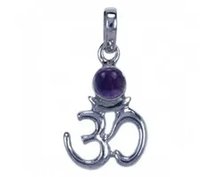 Zilver hanger Aum met Amethyst