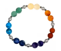 Zeven chakra armband elastisch