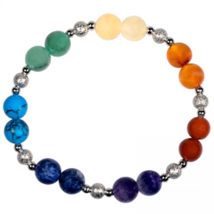 Zeven chakra armband elastisch