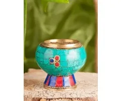 Wierookbrander klein met turkoois steentjes