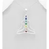 Boeddha chakra hanger van zilver