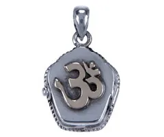 Zilver hanger aum doosje