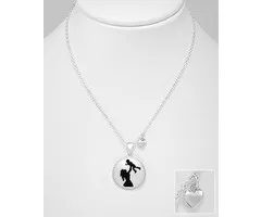 Moeder kind zilver hanger