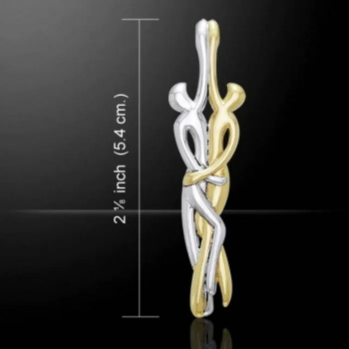 Venus en Mars yin yang zilver goud