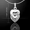 Dubbel hart hanger zilver