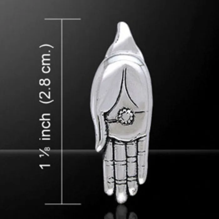 Hand van boeddha zilver