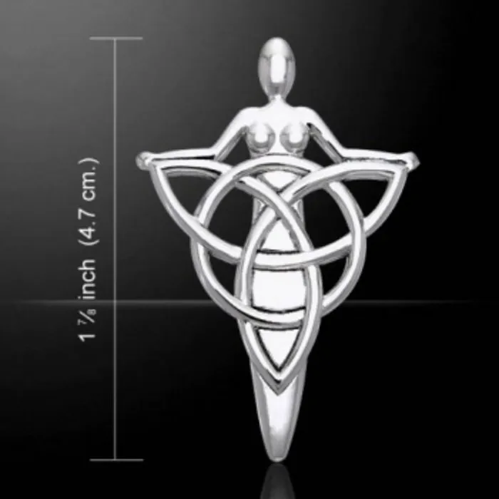 Danu goddess hanger zilver