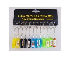 Sleutelhanger Fles Wijn – Set van 12