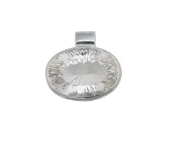 Elegante hanger zilver met gefacetteerd bergkristal