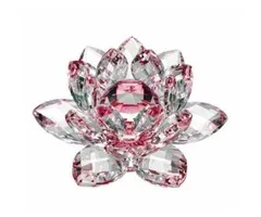 Kristallen lotus rood groot