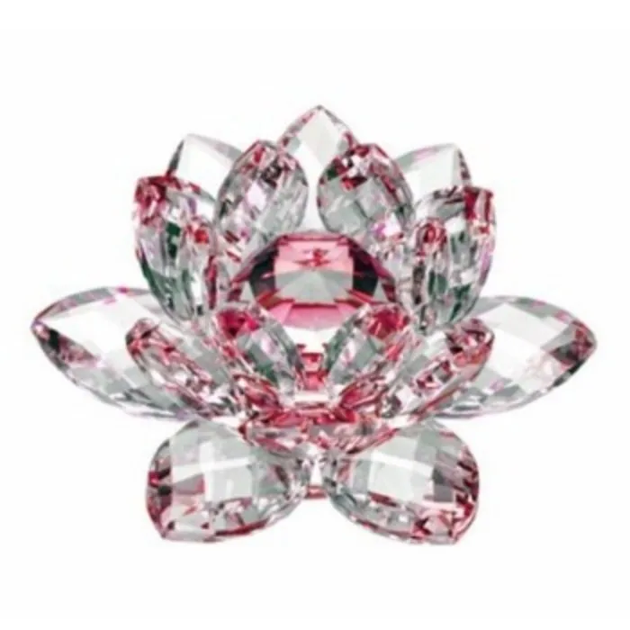 Kristallen Lotus Rood - Luxe Spirituele Decoratie