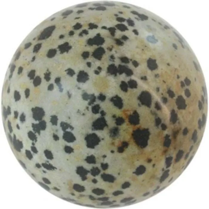 Edelsteen bol Jaspis dalmatier 4 cm