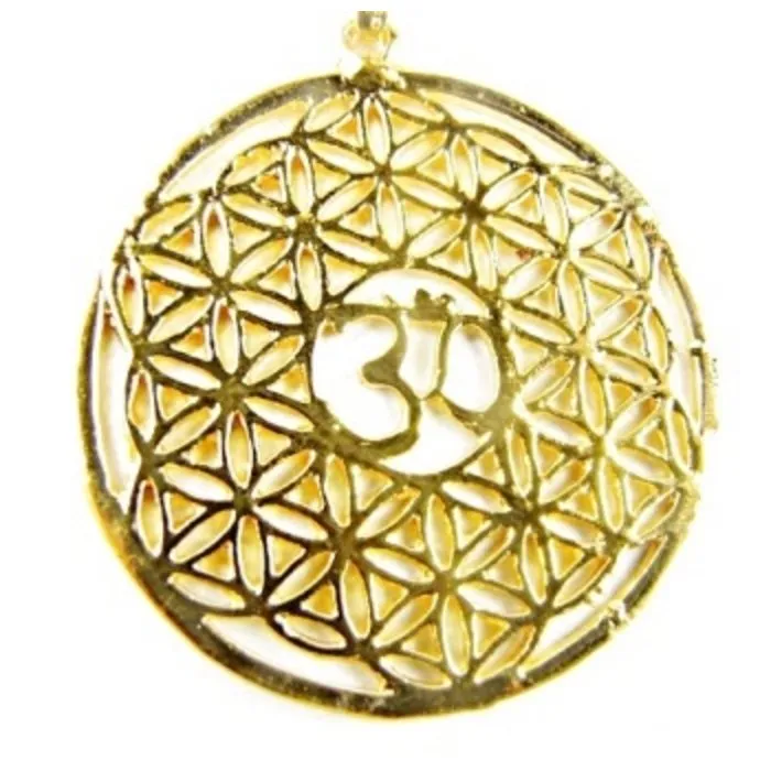 Hanger levensbloem met ohm symbool