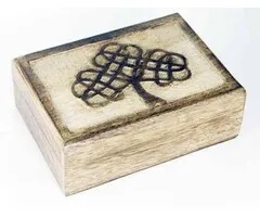Houten doosje Celtic tree
