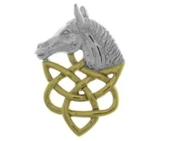 Hanger zilver paard met Keltisch symbool