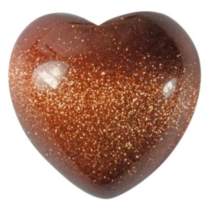 Hart goudsteen klein 1,5 cm