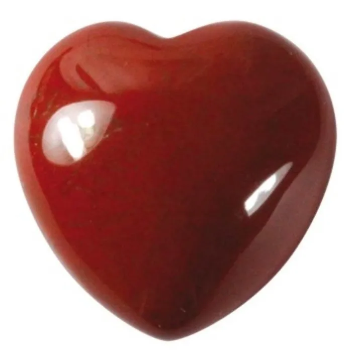 Hart rode jaspis klein 1,5 cm