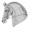 Broche paard zilver