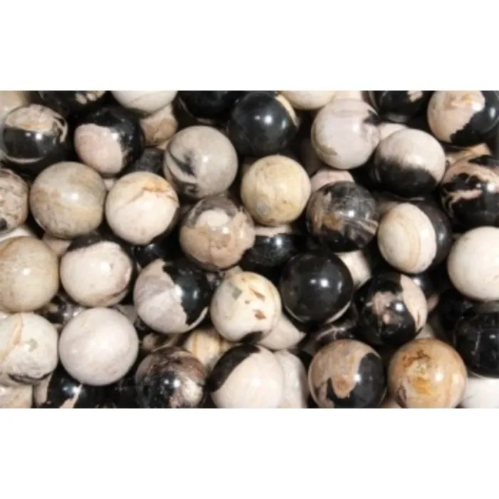 Edelsteen bol versteend hout 3 cm