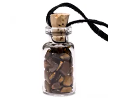 Flesje Tijgeroog aan koord