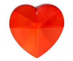 Regenboogkristal hart rood A kwaliteit
