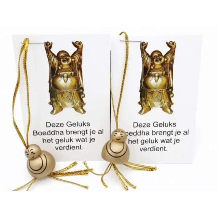 10 x Boeddha goudkleur op kaartje