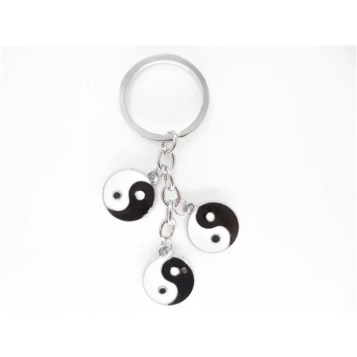 Sleutelhangers met 3 yin yang symbolen