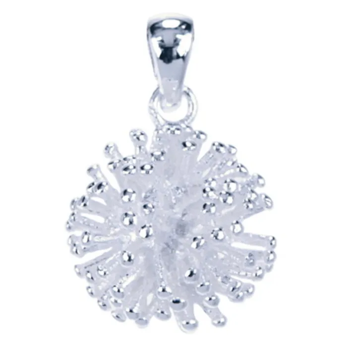 Zilveren hanger koraal