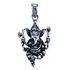 Zilver hanger Ganesha met bijl en speer