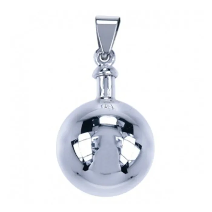 Zilver hanger bol ovaal gedenksieraad