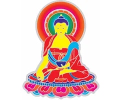 Raamsticker mediterende boeddha