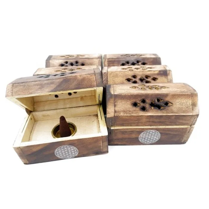 Wierookbrander kistje flower of life