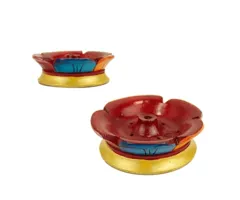 Wierookbrander lotus gelakt hout