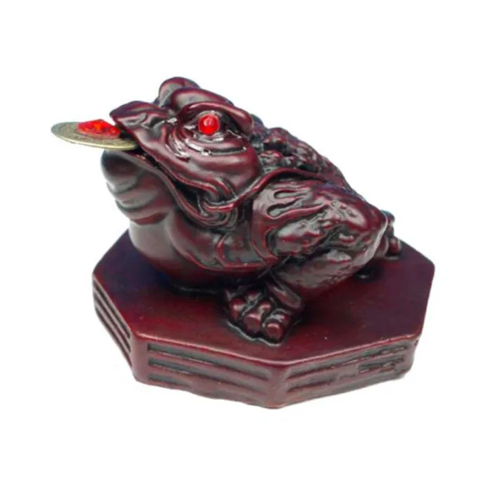 Feng shui kikker rood