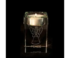 Kristallen theelichthouder Engel Peace