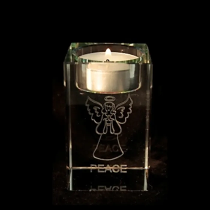 Kristallen theelichthouder Engel Peace