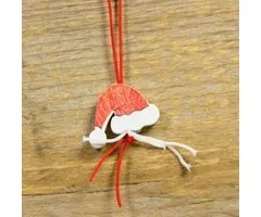 Gelukshanger kerstmuts 10 stuks