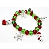 Kerst armband met bedeltjes