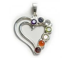 Chakra hanger metaal hart