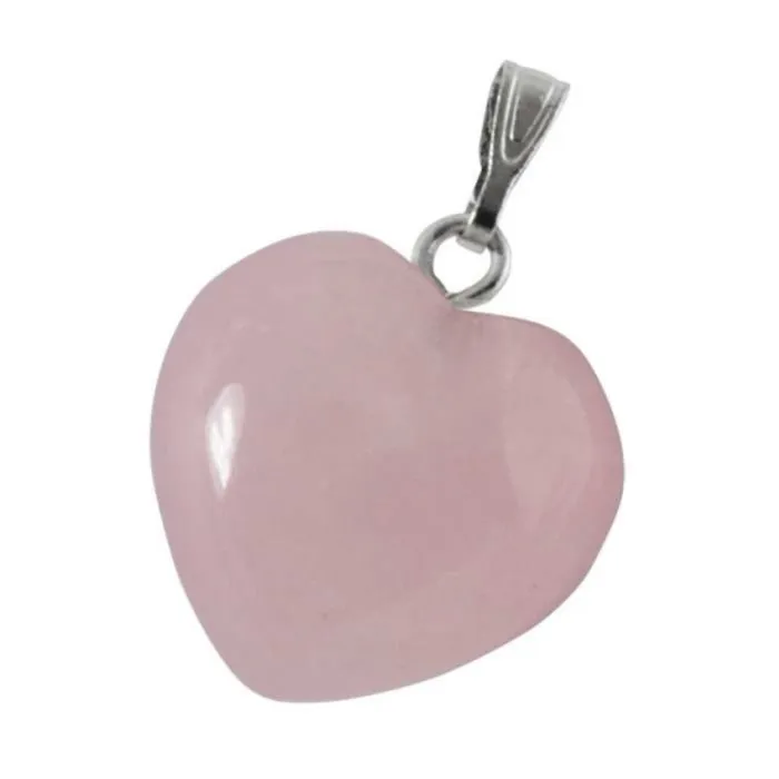 Hanger hart rozekwarts 1,5cm
